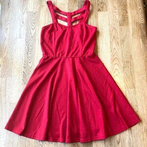 Papaya Red Cutout Dress Size Medium NWT